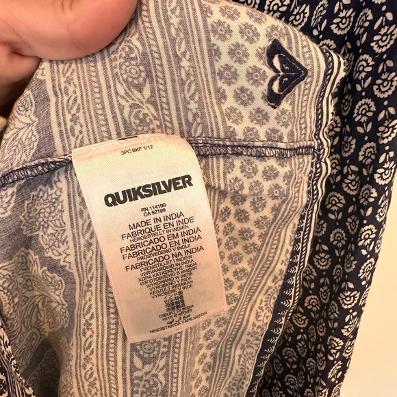 Roxy Navy Blue and White Long Sleeve Dress - Picture 3 of 6